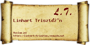 Linhart Trisztán névjegykártya